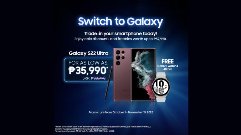 Samsung S22 Ultra switch to galaxy trade in