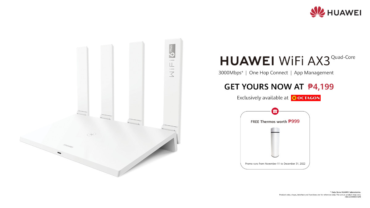 Huawei WiFi AX3 Quad-Core Router Unveiled in PH