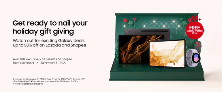 Samsung Holiday Mega Sale - tablet wearable