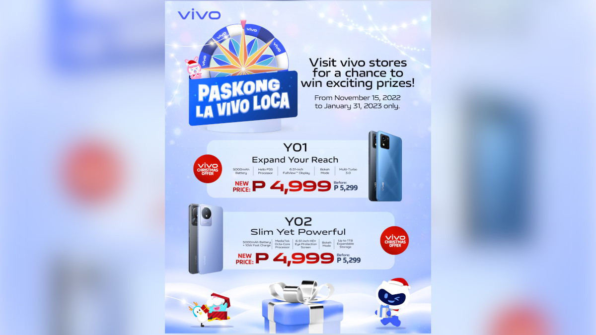Get the vivo Y02 and Y01 Only for PHP 4,999 This Christmas