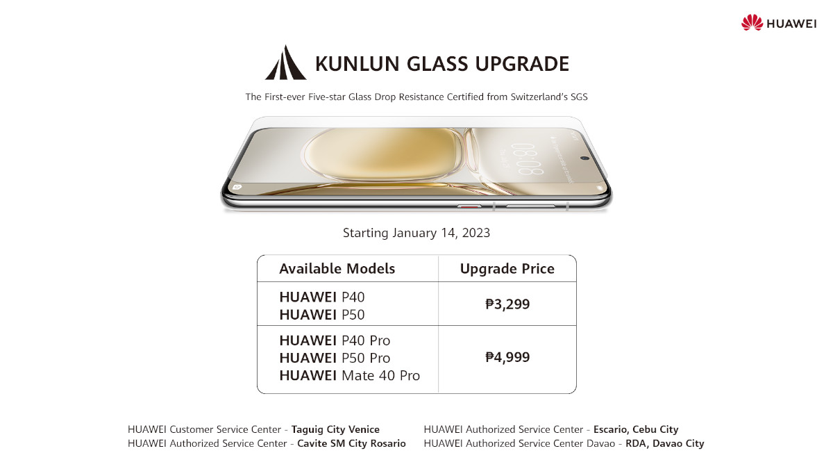 Huawei Offers Kunlun Glass Upgrades to P40, P40 Pro, P50, P50 Pro and Mate 40 Pro