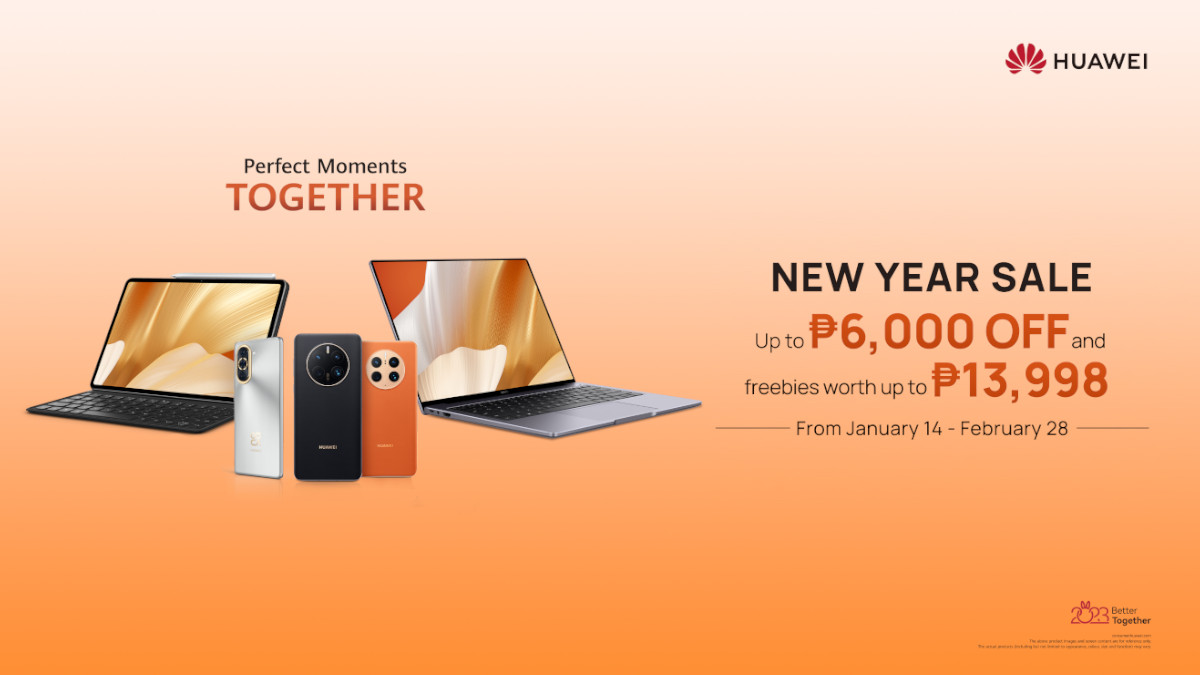 Get Up to PHP 6,000 Off and Worth Up to PHP 13,998 of Freebies During the Huawei New Year Sale