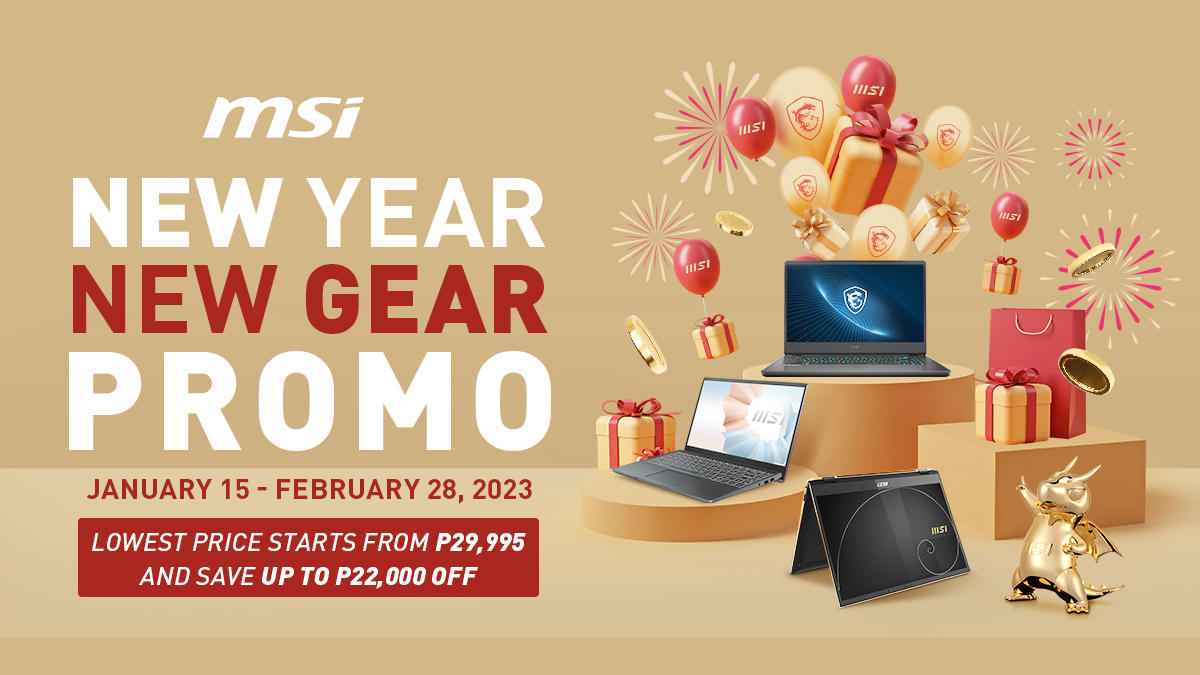 MSI New Year New Gear Laptop Promo is Here