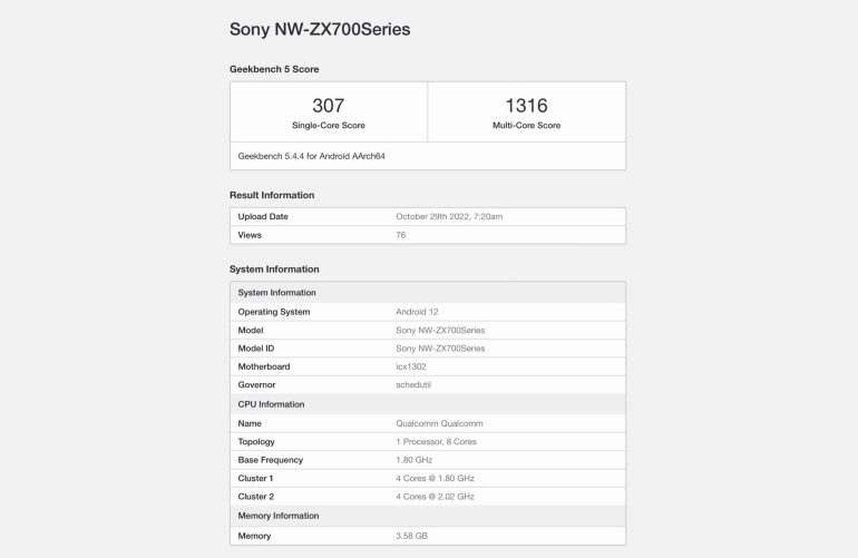 Sony Walkman NX ZX707Series