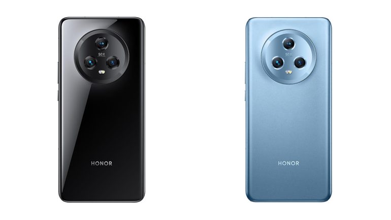 HONOR Magic5 Black and Glacier Blue