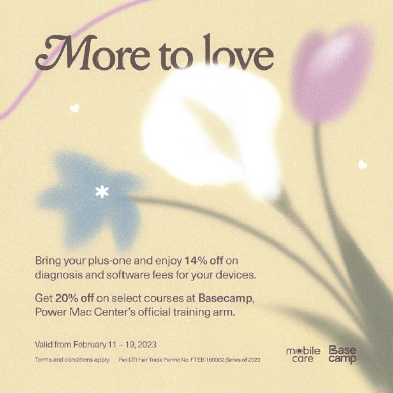 Power Mac Center - Valentine's Day promos - MobileCare and Basecamp