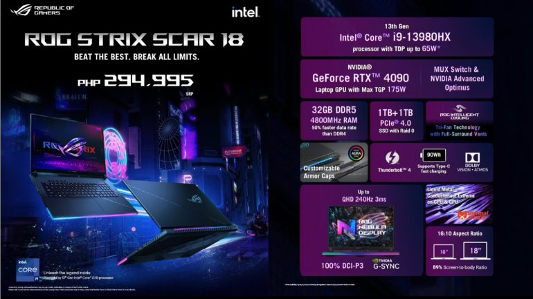 ASUS ROG Laptops 2023 PH ROG Scar 18 Price