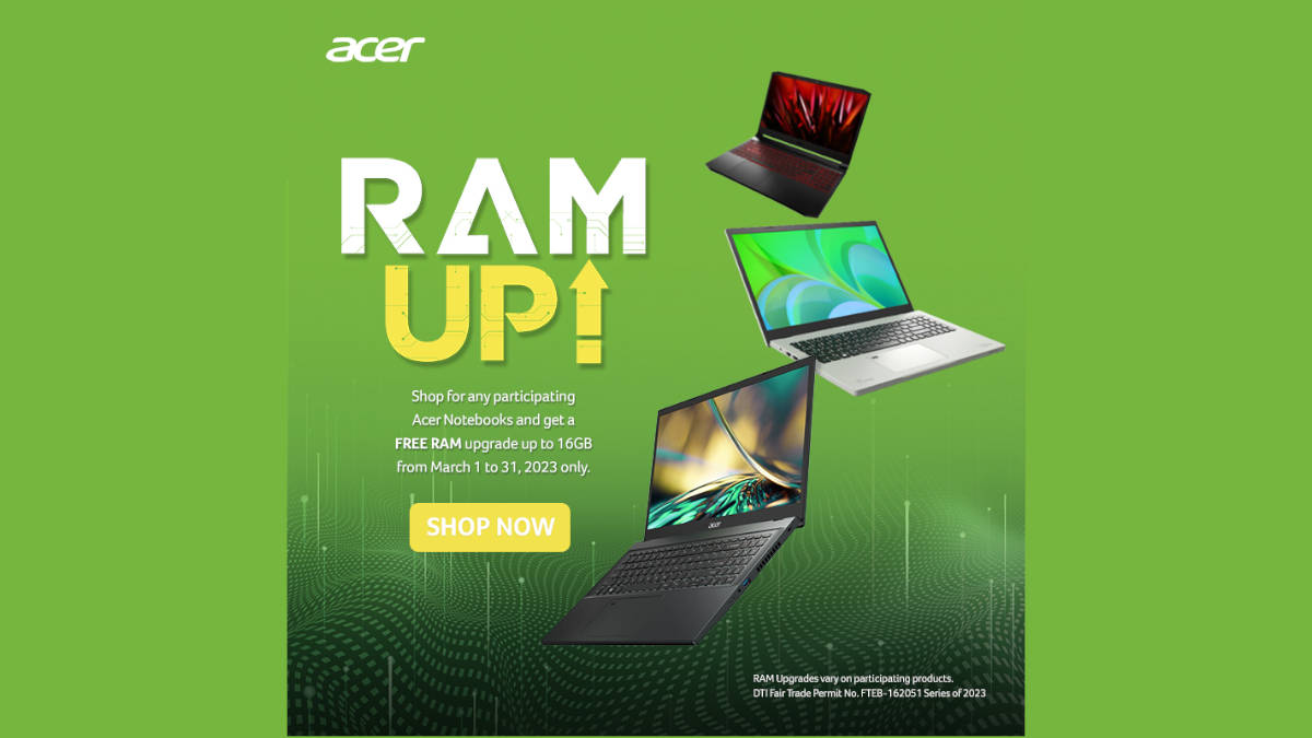 Acer offers FREE 8GB/16GB RAM Upgrade on Select Notebook Models
