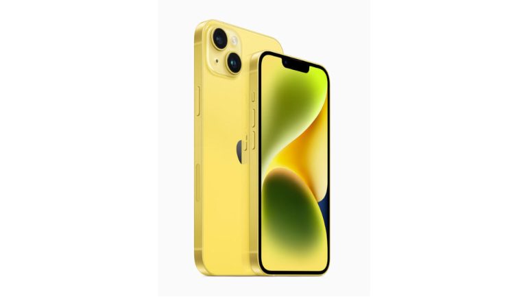 Apple iPhone 14 iPhone 14 Plus yellow colorway banner