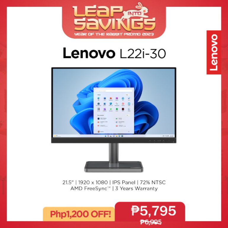 Lenovo Year of the Rabbit Promo 2023 - Lenovo L22i-30