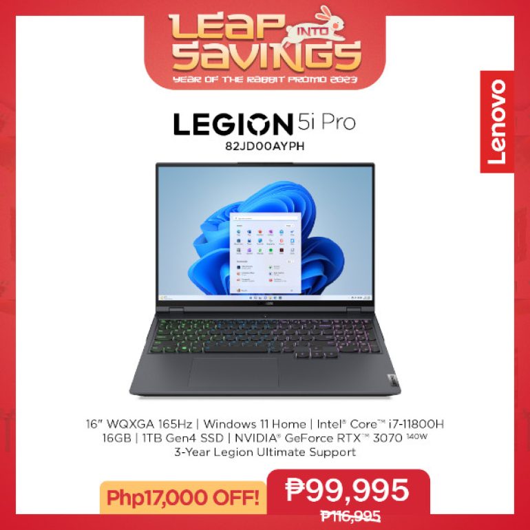 Lenovo Year of the Rabbit Promo 2023 - Lenovo Legion 5i Pro