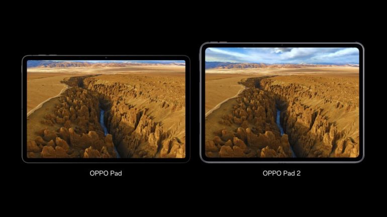 OPPO Pad 2 - China launch - size comparison