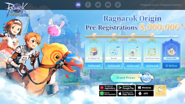 Ragnarok Origin - pre-registration milestone - rewards