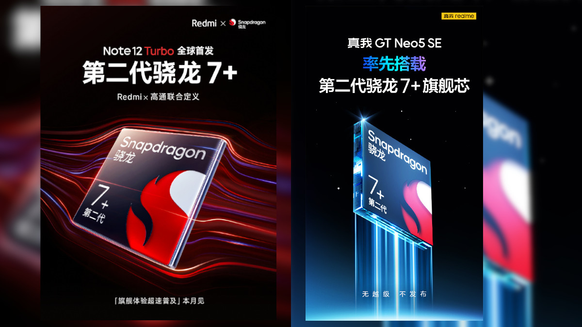 Redmi Note 12 Turbo and realme GT Neo5 SE - Snapdragon 7+ Gen 2 - featured image