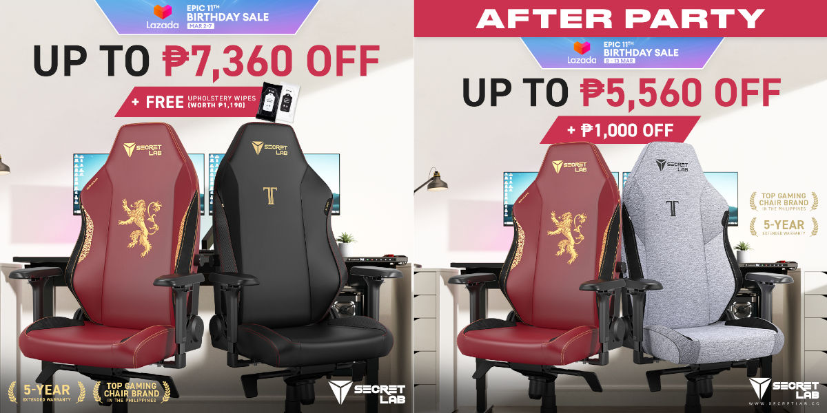 Elevate Your Set Up with Secretlab this Lazada 3.3 Birthday Sale