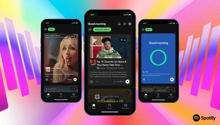 Spotify - revamped home screen mobile