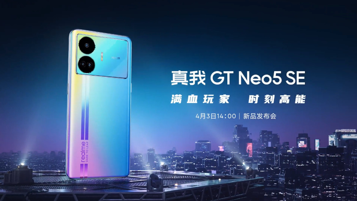 realme GT Neo5 SE Launching in China on April 3