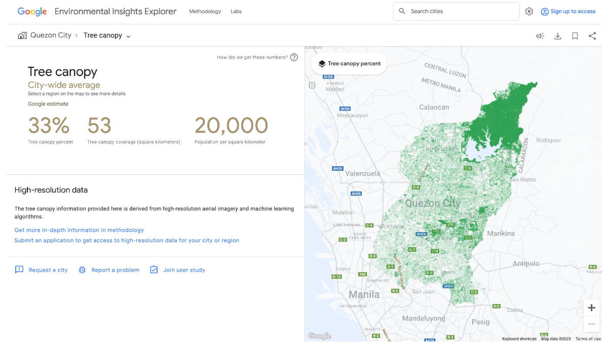 Google’s AI-powered Tree Canopy Insights Now Includes the Philippines