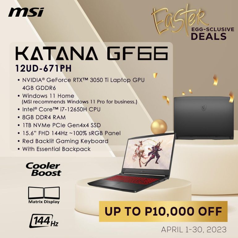 MSI Egg sclusive Deals Katana laptop
