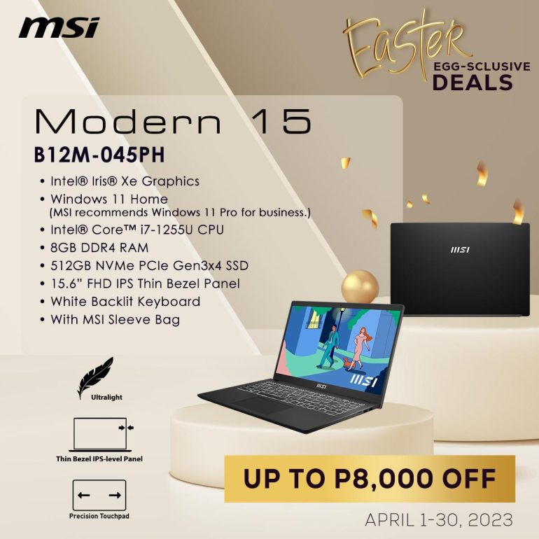 MSI Egg sclusive Deals Modern laptop