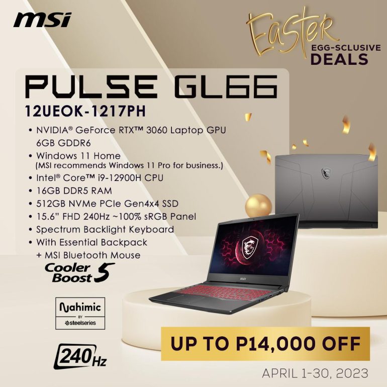 MSI Egg sclusive Deals Pulse laptop