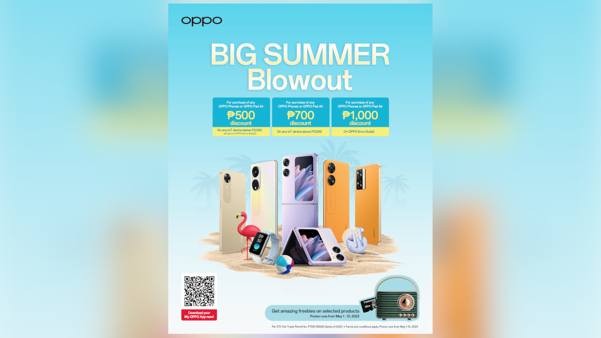 Enjoy Up to PHP 1,000 Off During the OPPO Big Summer Blowout