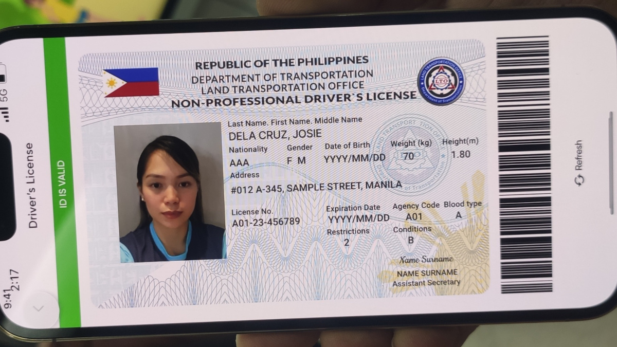 Here’s a First Look at the LTO Digital Driver’s License