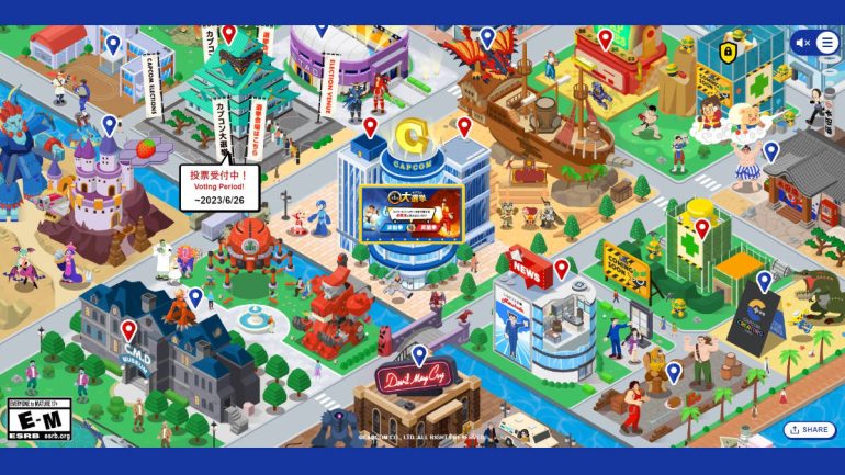 Capcom Town Capcom 40th anniv banner