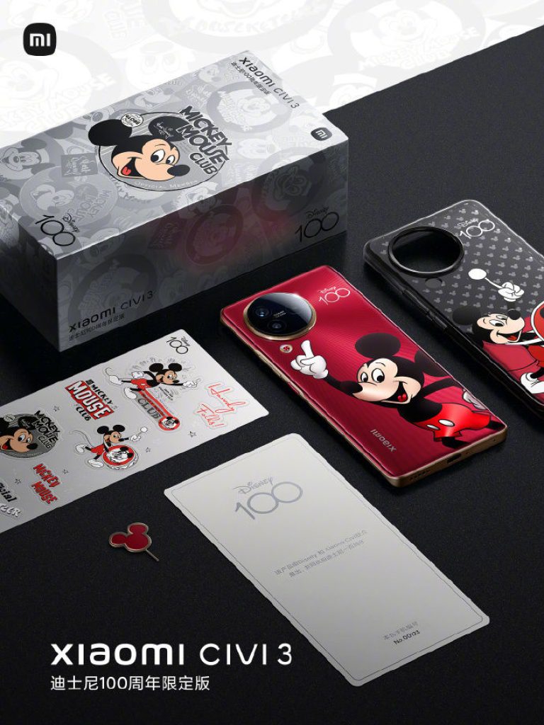 Xiaomi Civi 3 Disney 100th Anniversary Edition Launch box inclusions