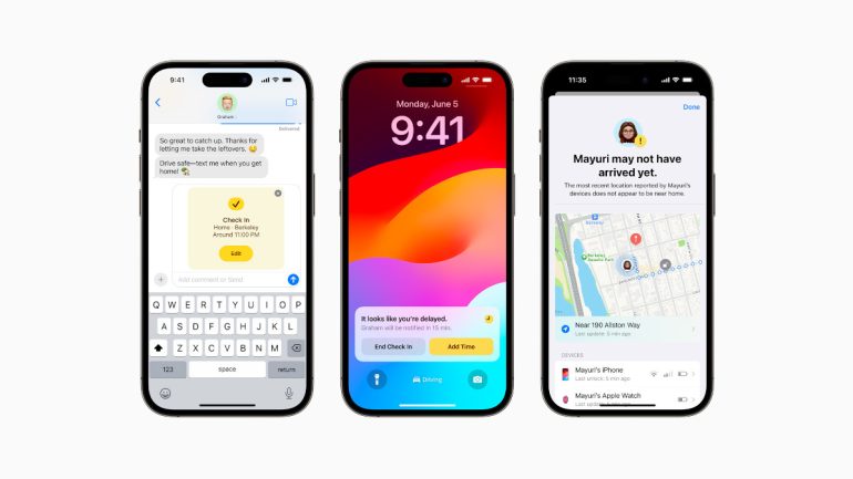 iOS 17 WWDC 2023 Messages Check In