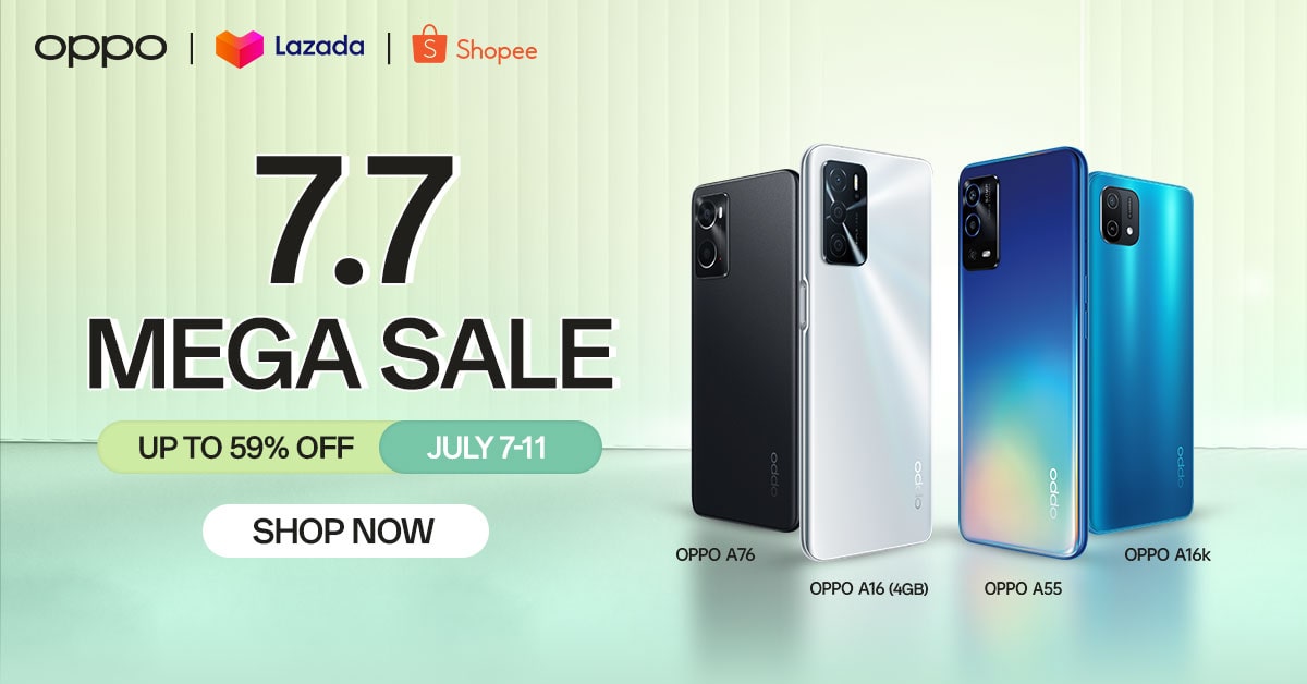 Get Up to 59% Off at the OPPO 7.7 Mega Sale
