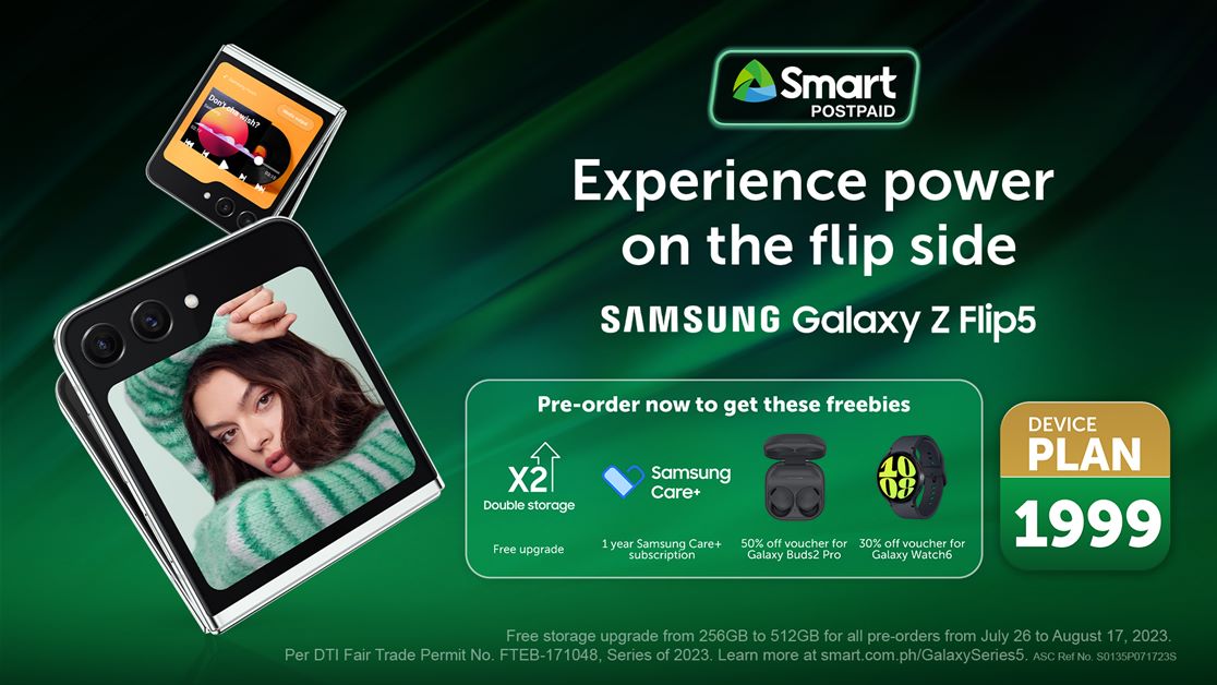 Samsung Galaxy Z Flip5 and Galaxy Z Fold5 Now Available for Pre-Order via Smart Postpaid