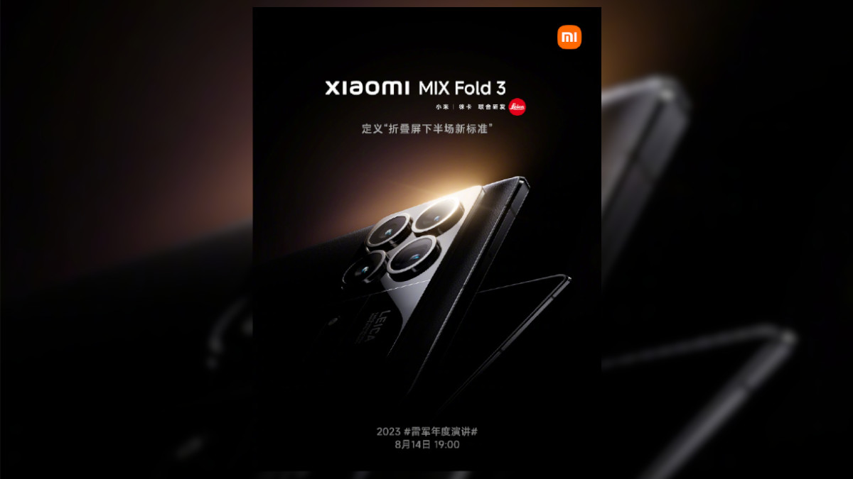 Xiaomi Mix Fold 3 Launching in China on August 14