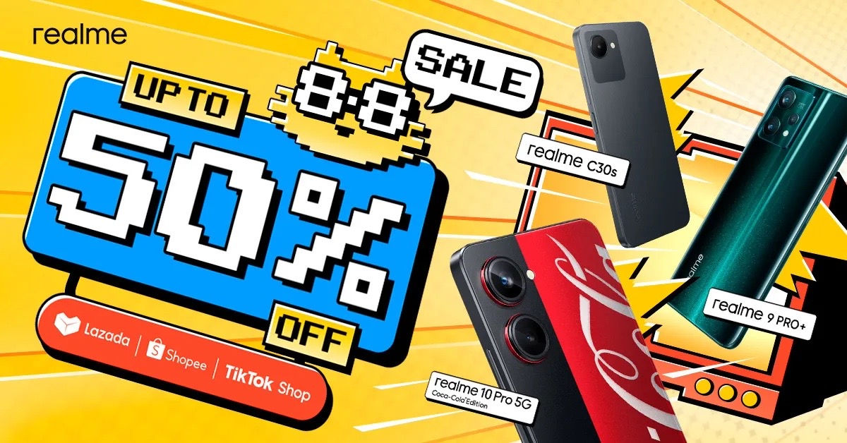 Save Big with Discounts of Up to 50%, Vouchers, Freebies and More During the realme 8.8 Sale