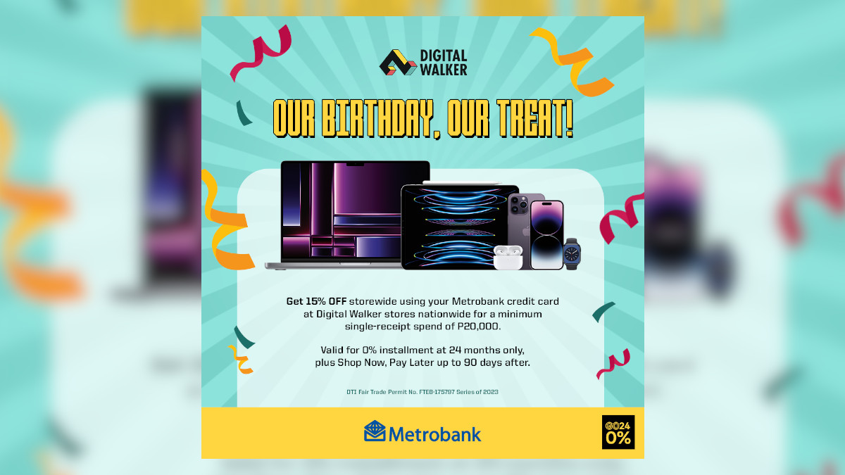 Digital Walker Celebrates Anniversary with Exclusive Metrobank Credit Card Deals