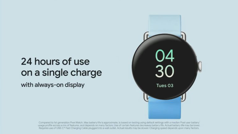 Google Pixel Watch 2 launch battery