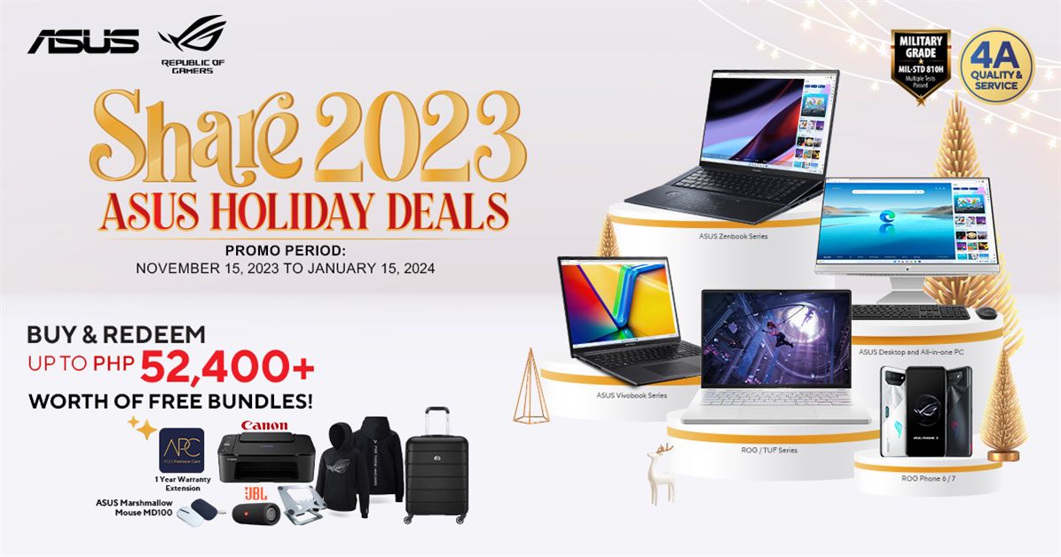 Incredible Deals: ASUS and ROG Announce its Share 2023 Holiday Promos!