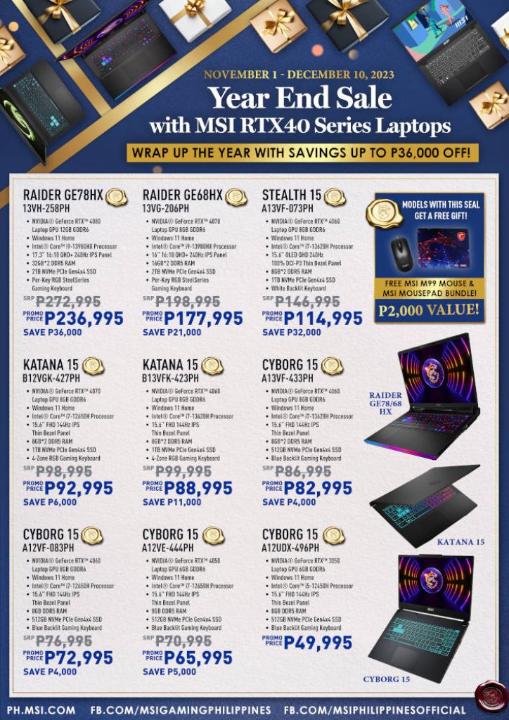 MSI Laptop Year End Sale 2023 2