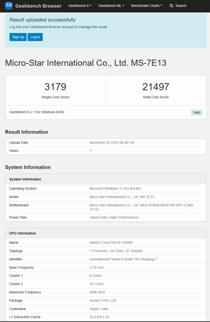 MSI MAG B760M Mortar WiFi II Review Geekbench 6