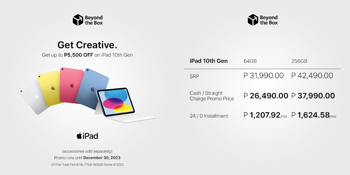 Beyond the Box Apple Holiday Sale iPad 10th Gen