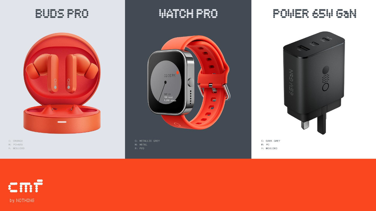 CMF Buds Pro, Watch Pro, and Power 65W GaN Charger Now Available in PH
