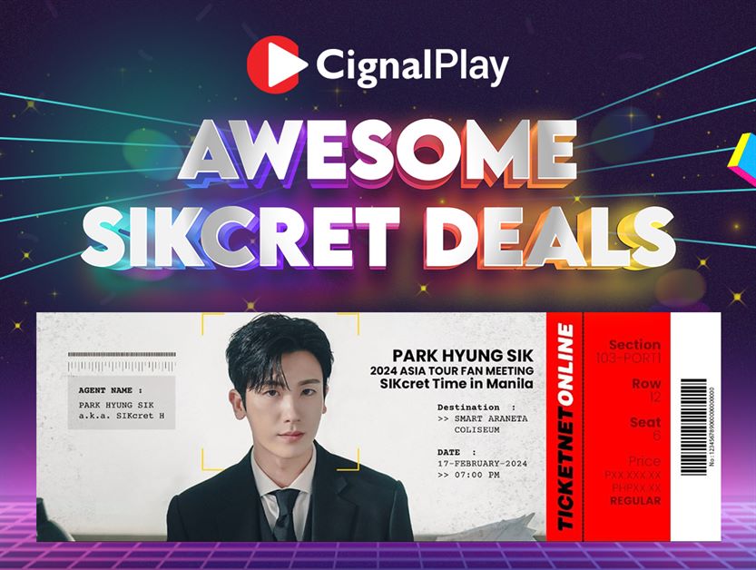 Cignal Play to Raffle Off Tickets to Park Hyung Sik “SIKcret Time in Manila”