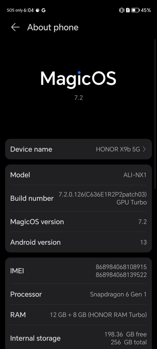 HONOR X9b 5G System 3