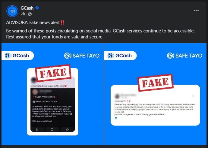 GCash Warns about Fake Announcements