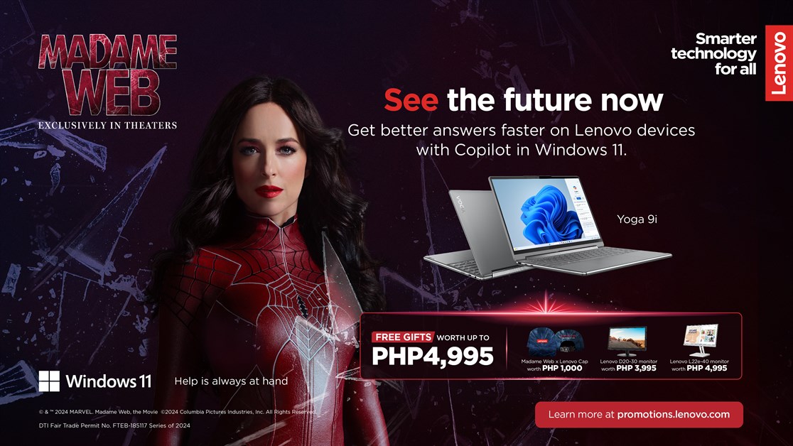 Lenovo Brings the Spider-Verse Home with Madame Web Freebies