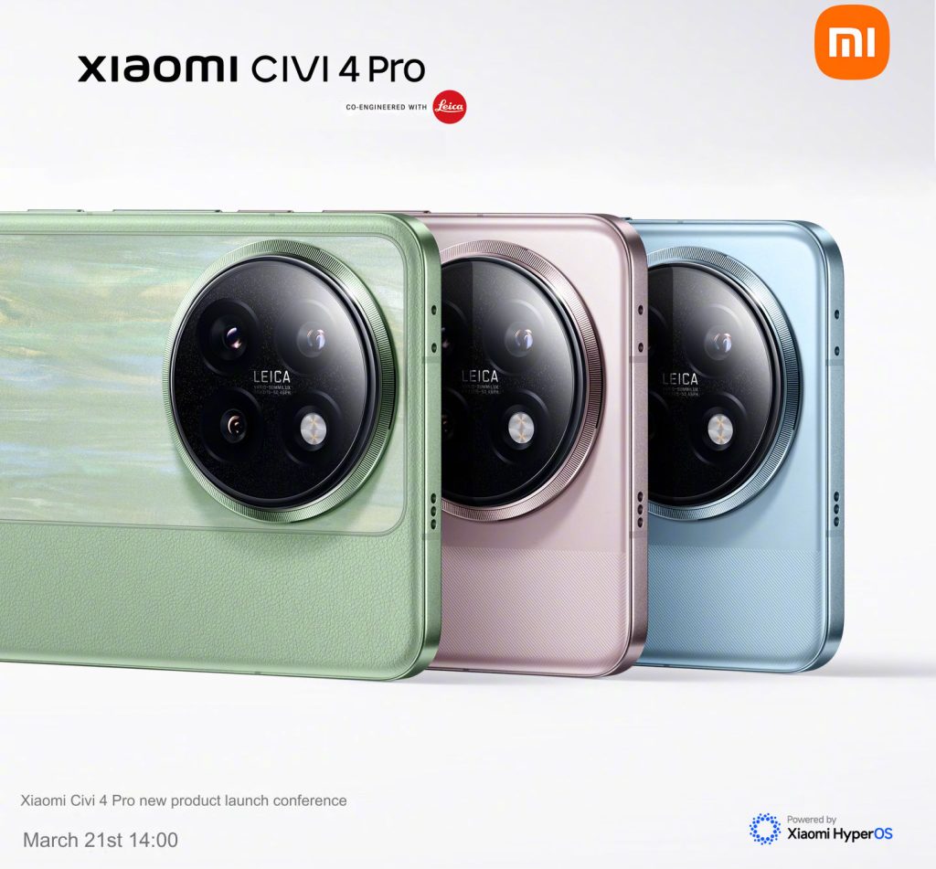Xiaomi Civi 4 Pro Set to Debut on March 21
