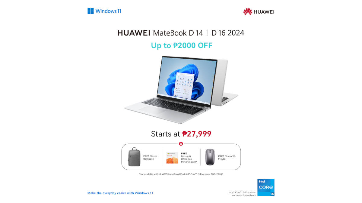 Get a HUAWEI MateBook for as Low as PHP 27,999 Until May 31