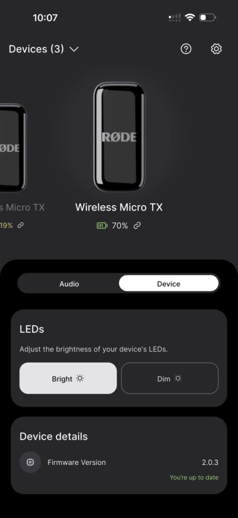 RODE Wireless Micro Review Software 1