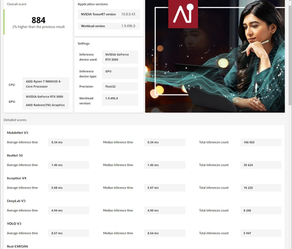 COLORFUL iGame RTX 5050 Ultra W DUO OC Review Computer Vision TensorRT