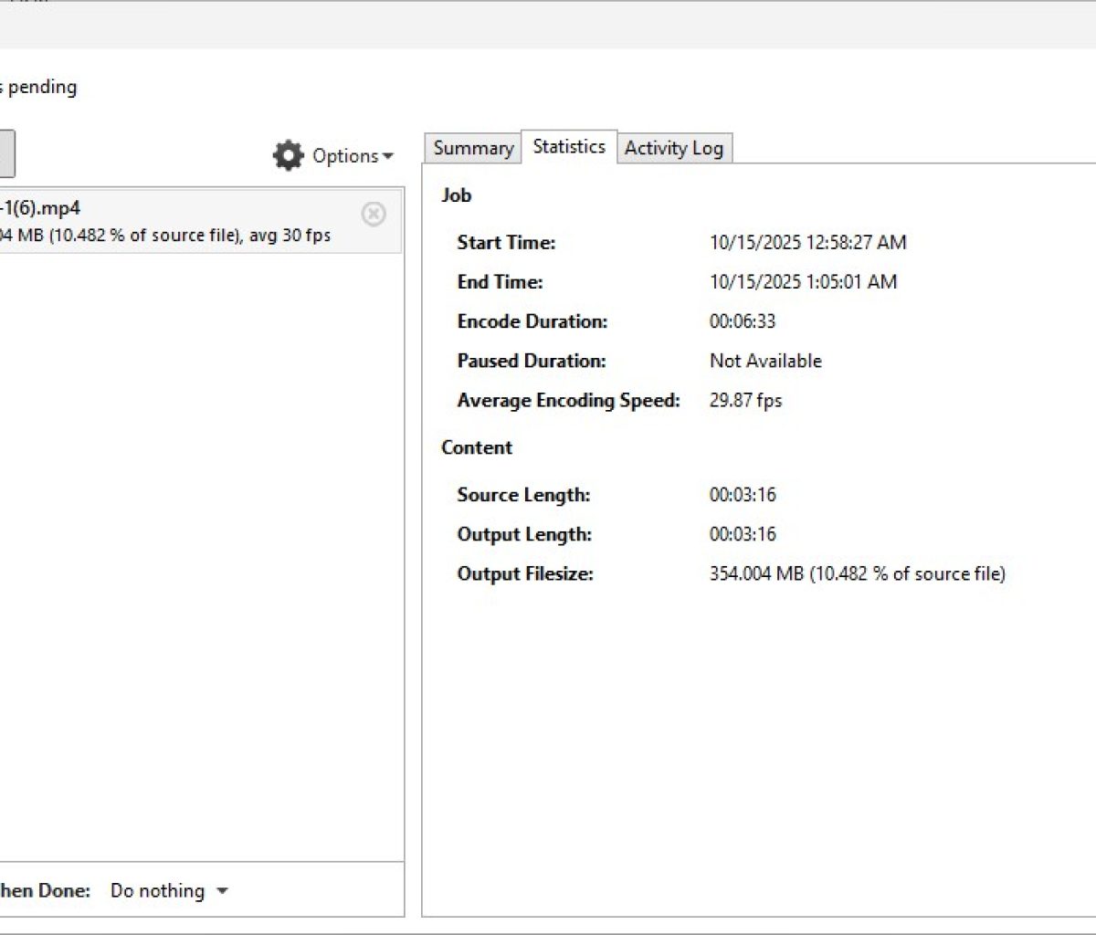 COLORFUL iGame RTX 5050 Ultra W DUO OC Review Handbrake